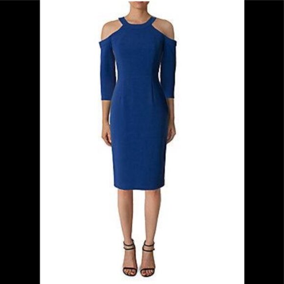 BLACK HALO | Thorpe Solid Sheath Dress - Picture 1 of 5